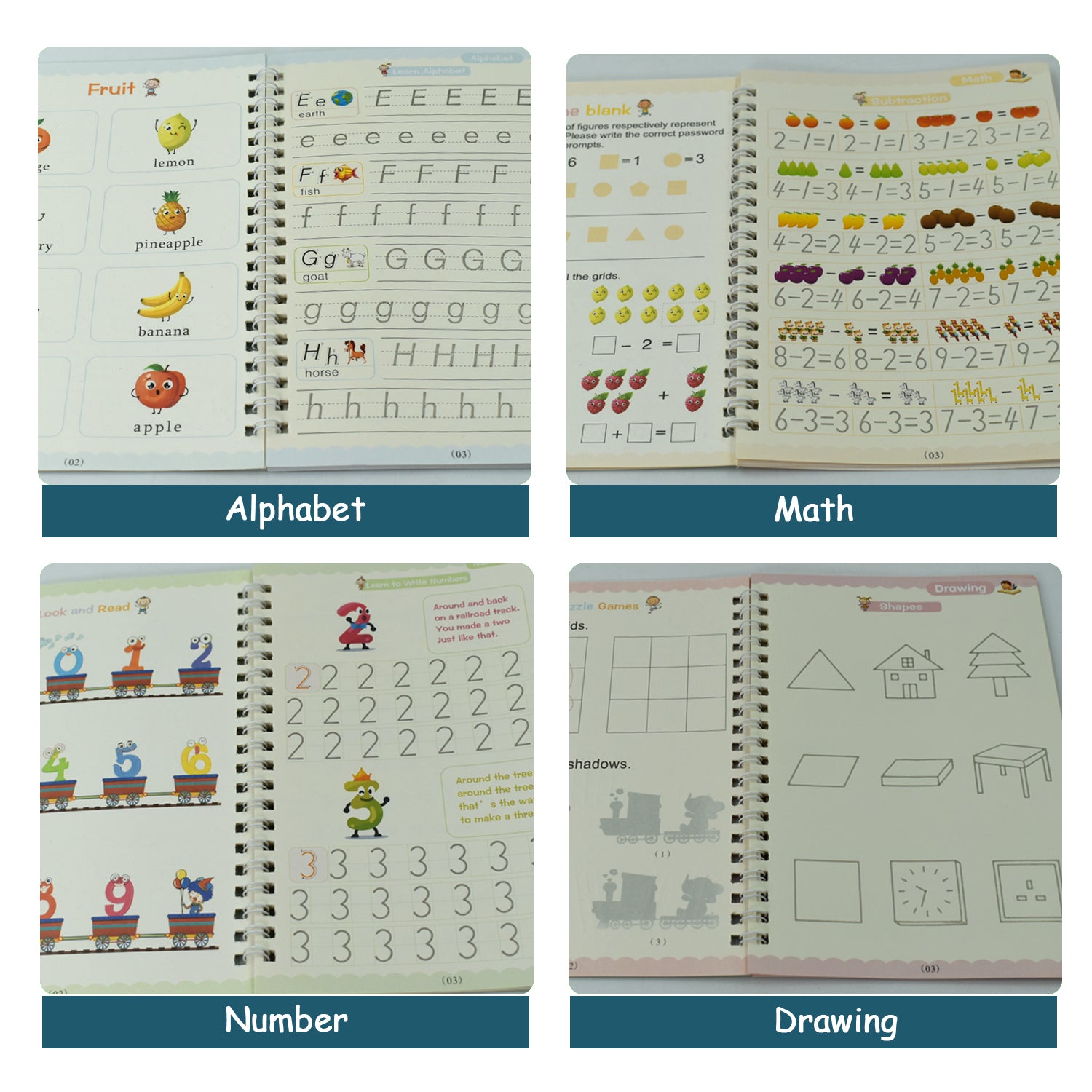 Alphabet Math Number Drawing